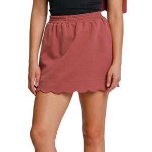 NEW UMGEE scalloped skirt in rosewood